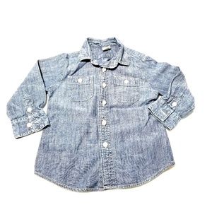 Crew Cuts Toddler Boy Button down Denim Shirt 2T